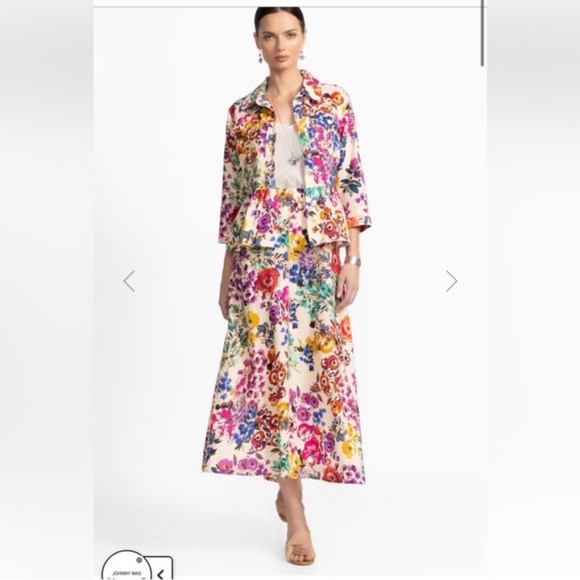 NWT JOHNNY WAS LINENSEAMED SKIRT